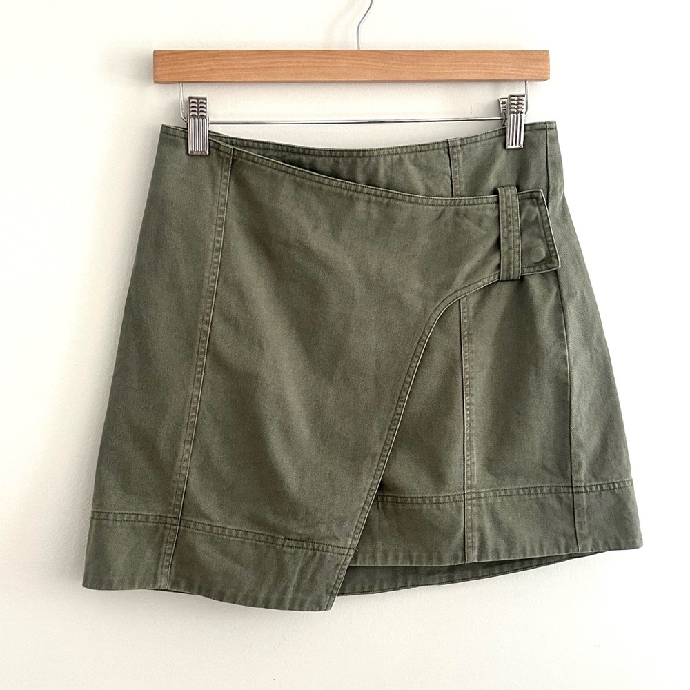 Apiece Apart Lahiri Olive Wrap Skirt